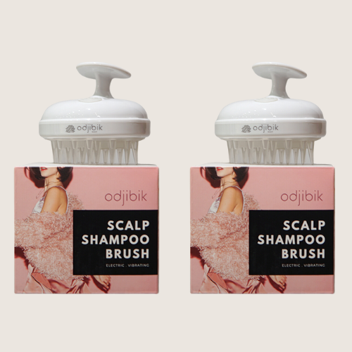 Odjibik Double Wash Kit — two shampoos and silicone scalp brush for Korean head spa