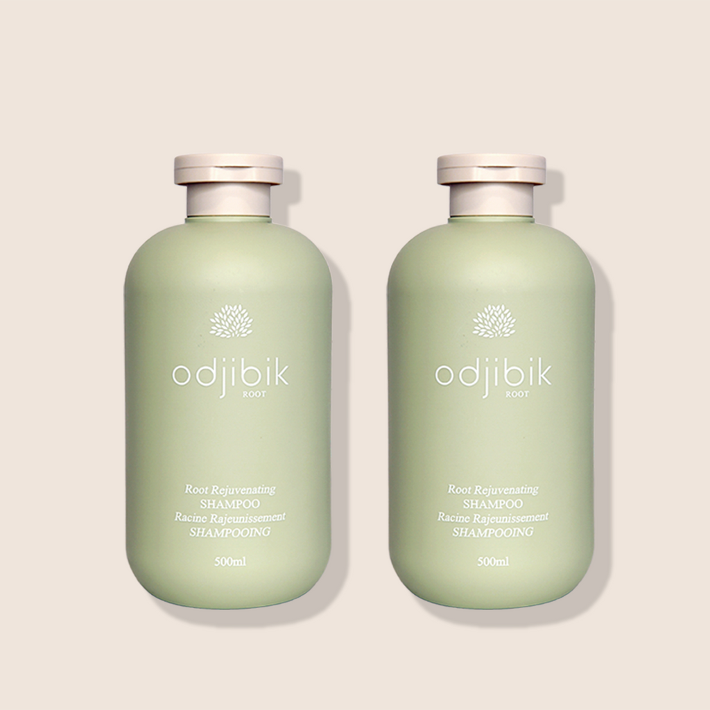 Odjibik Double Cleanse Duo — two Korean head spa shampoos for buildup and daily wash