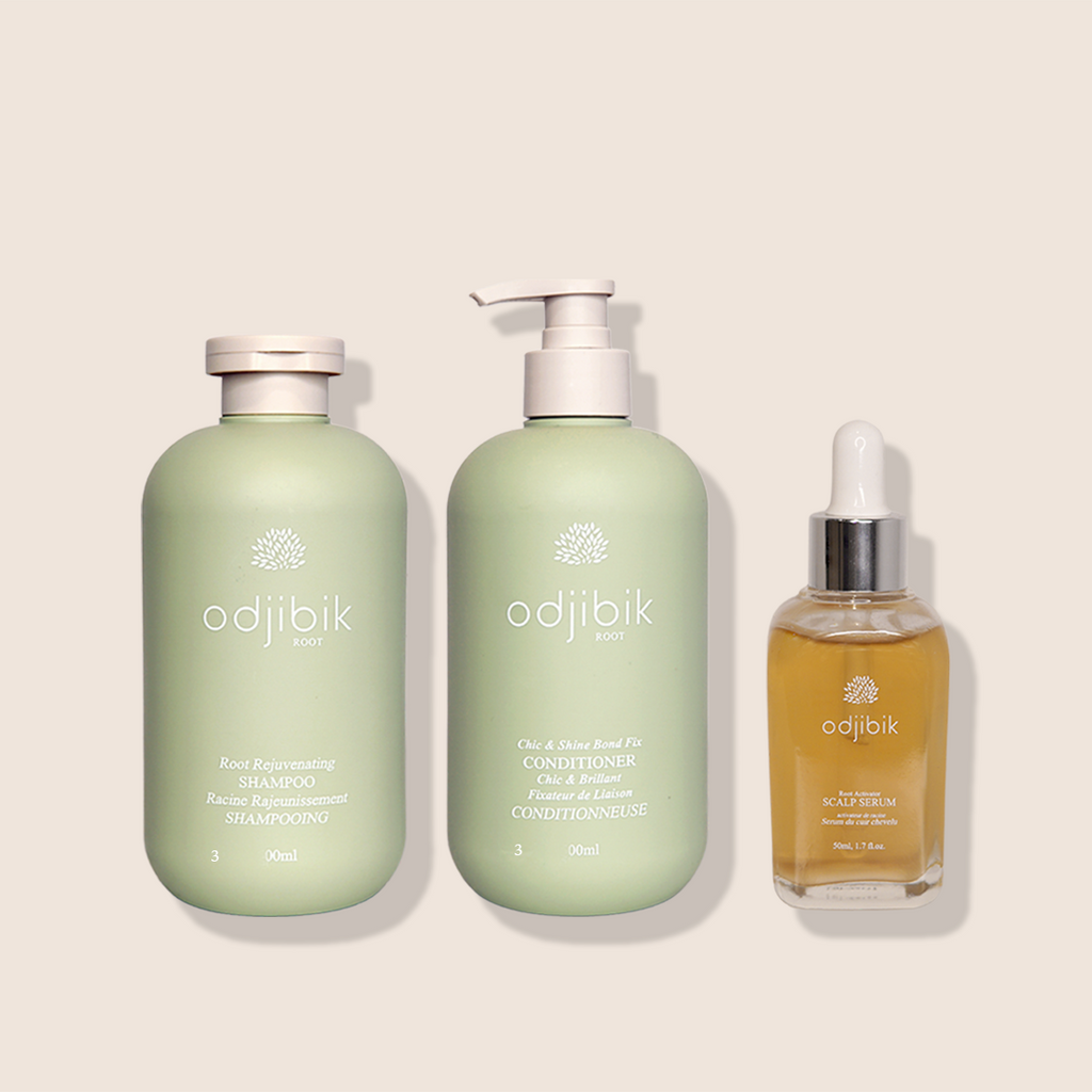 Odjibik Intro Starter Kit 300ml — Korean scalp care shampoo, conditioner, and serum